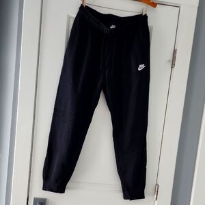 Nike Black Jogger Sweatpants with White Logo!